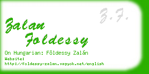 zalan foldessy business card