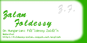 zalan foldessy business card